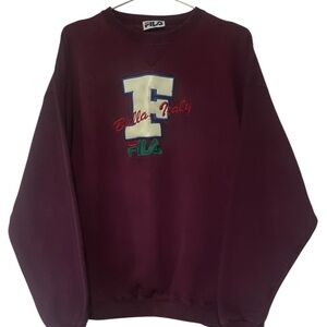 Vintage FILA Embroidered Crewneck Sweatshirt